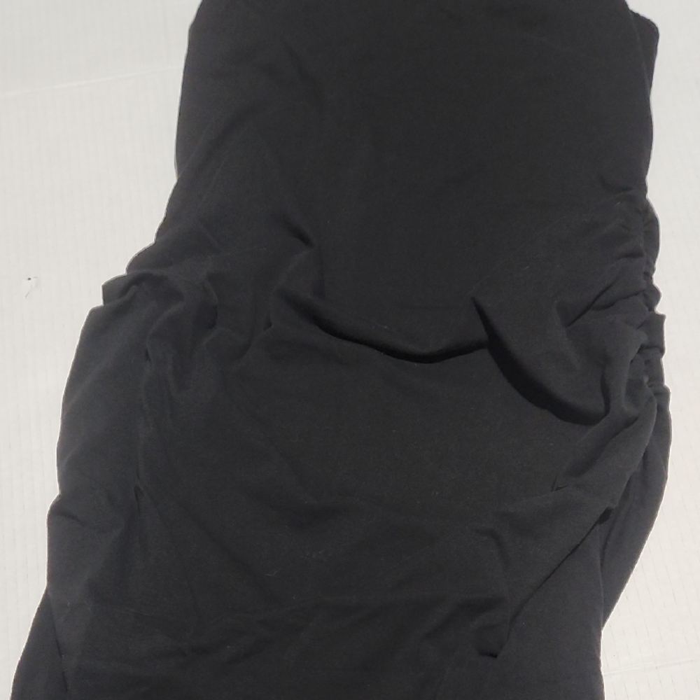 Black Ruched Skirt